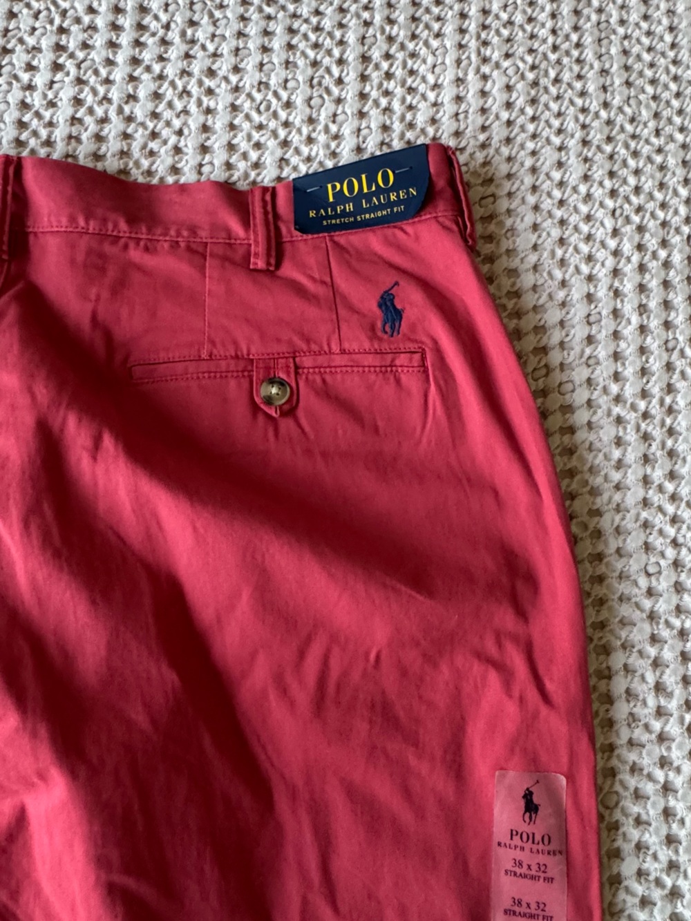 Polo Ralph Lauren Men's Straight-Fit Washed Stretch Chino Pants 38x32 Red NWT - Picture 4 of 10